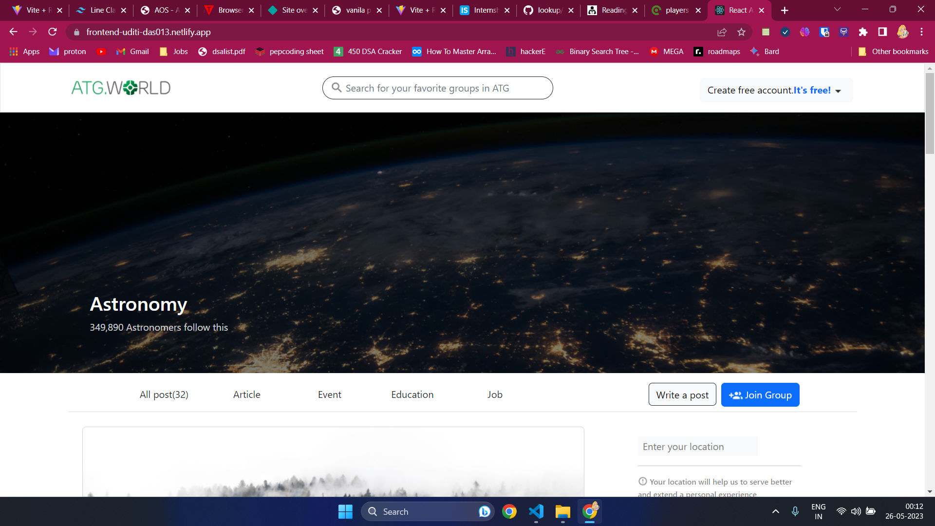 Sunset in the mountains