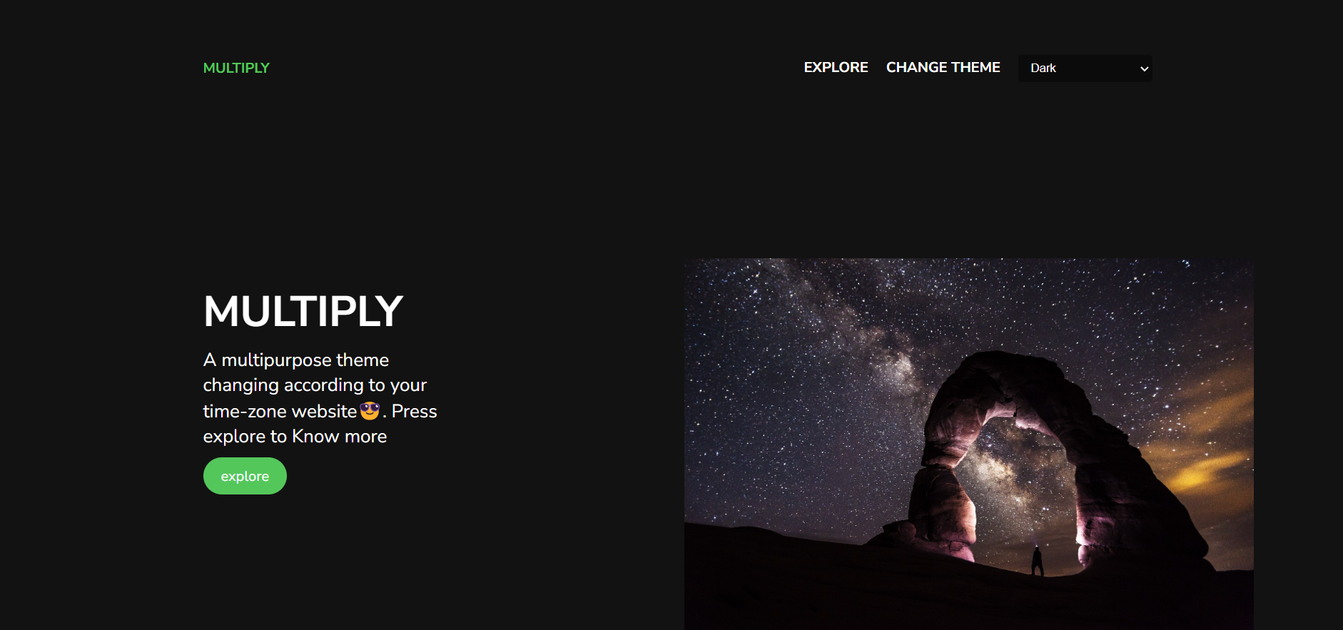 Sunset in the mountains